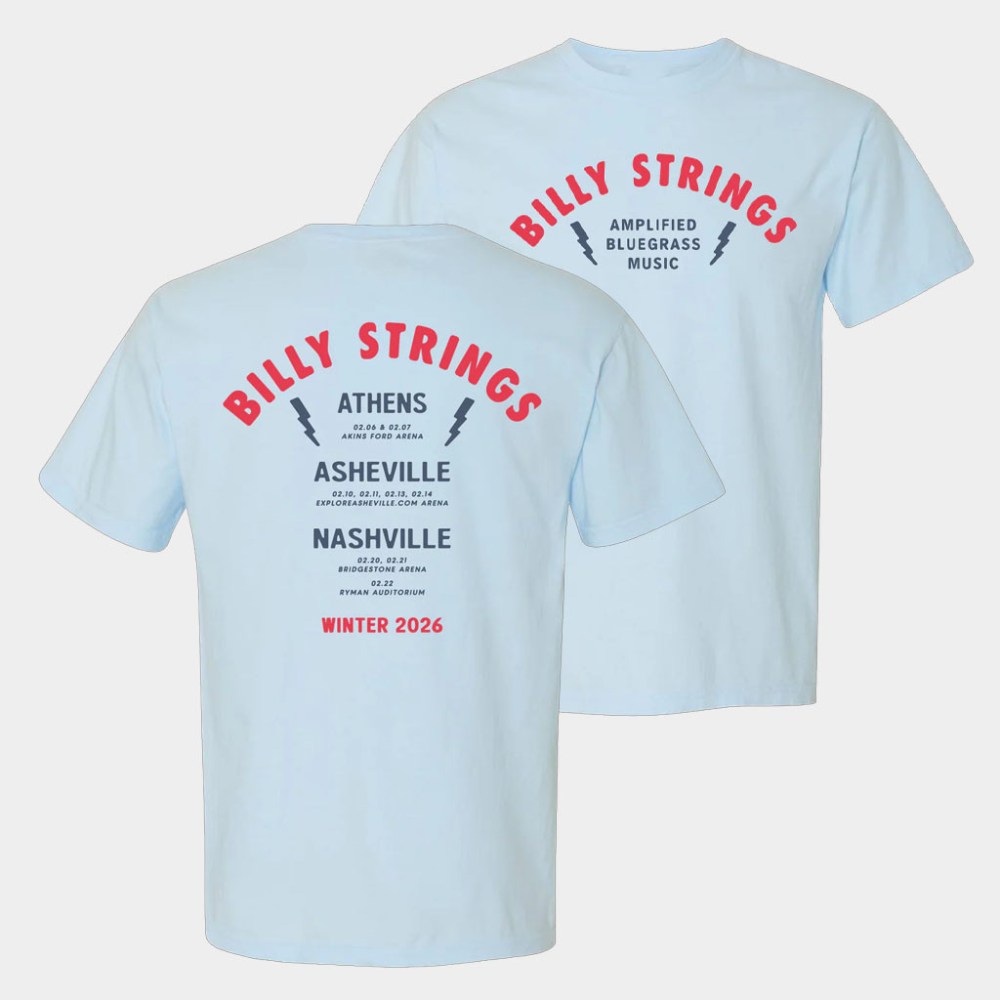 Billy Strings Merch Amplified Bluegrass T-Shirt With Dates Billy Strings Shirt Gifts For Fans
