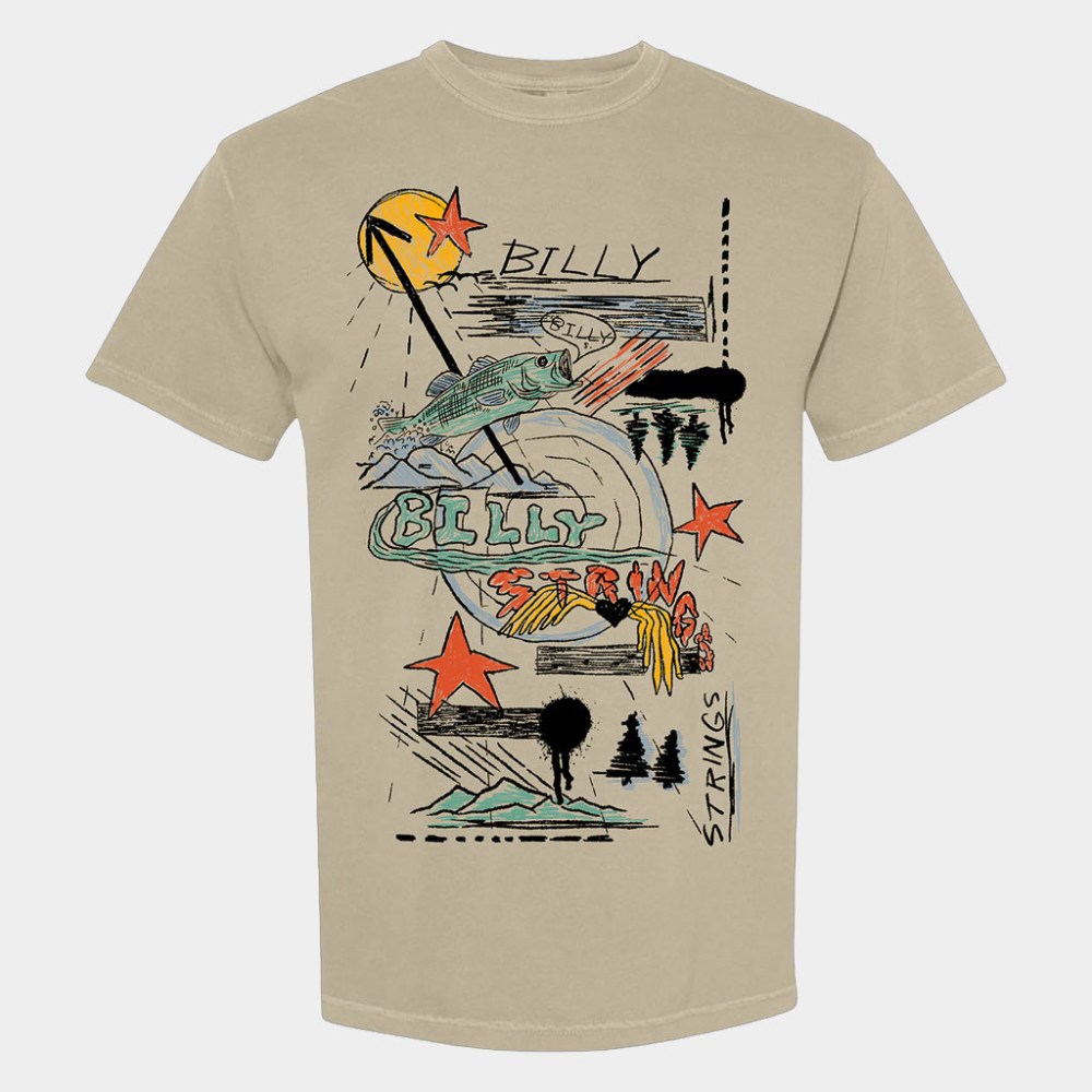 Billy Strings Merch Fishing T-Shirt Billy Strings Shirt Birthday Gifts For Music Lovers