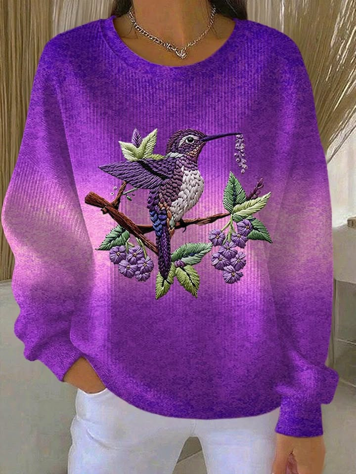 Bird Alzheimer's Awareness Sweatshirt Alzheimer's Support Clothing For Women's Gifts