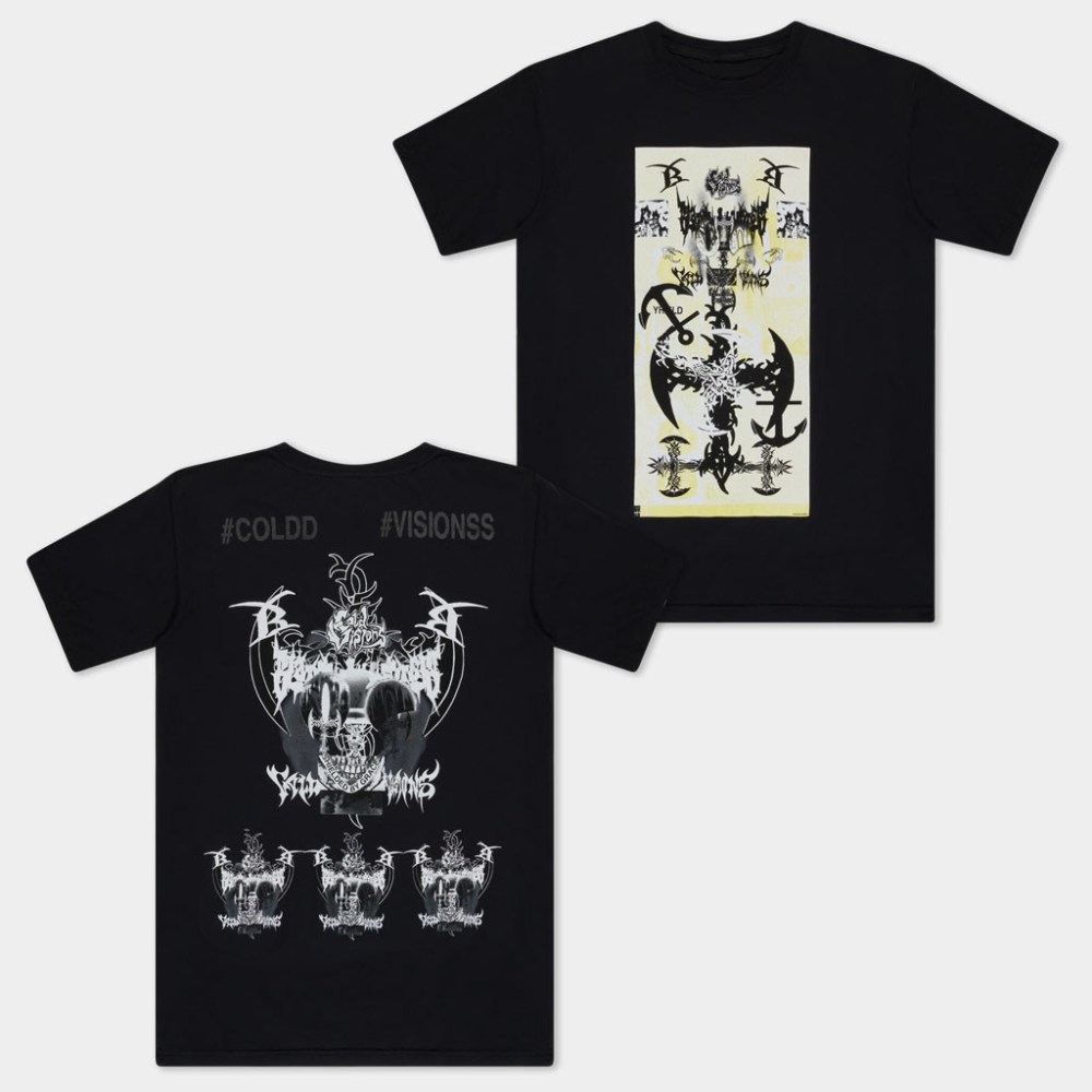 Bladee Cold Visions Merch 2026 Cold Visions Anchor Black T-Shirt Bladee Merch Rap Fan Gifts