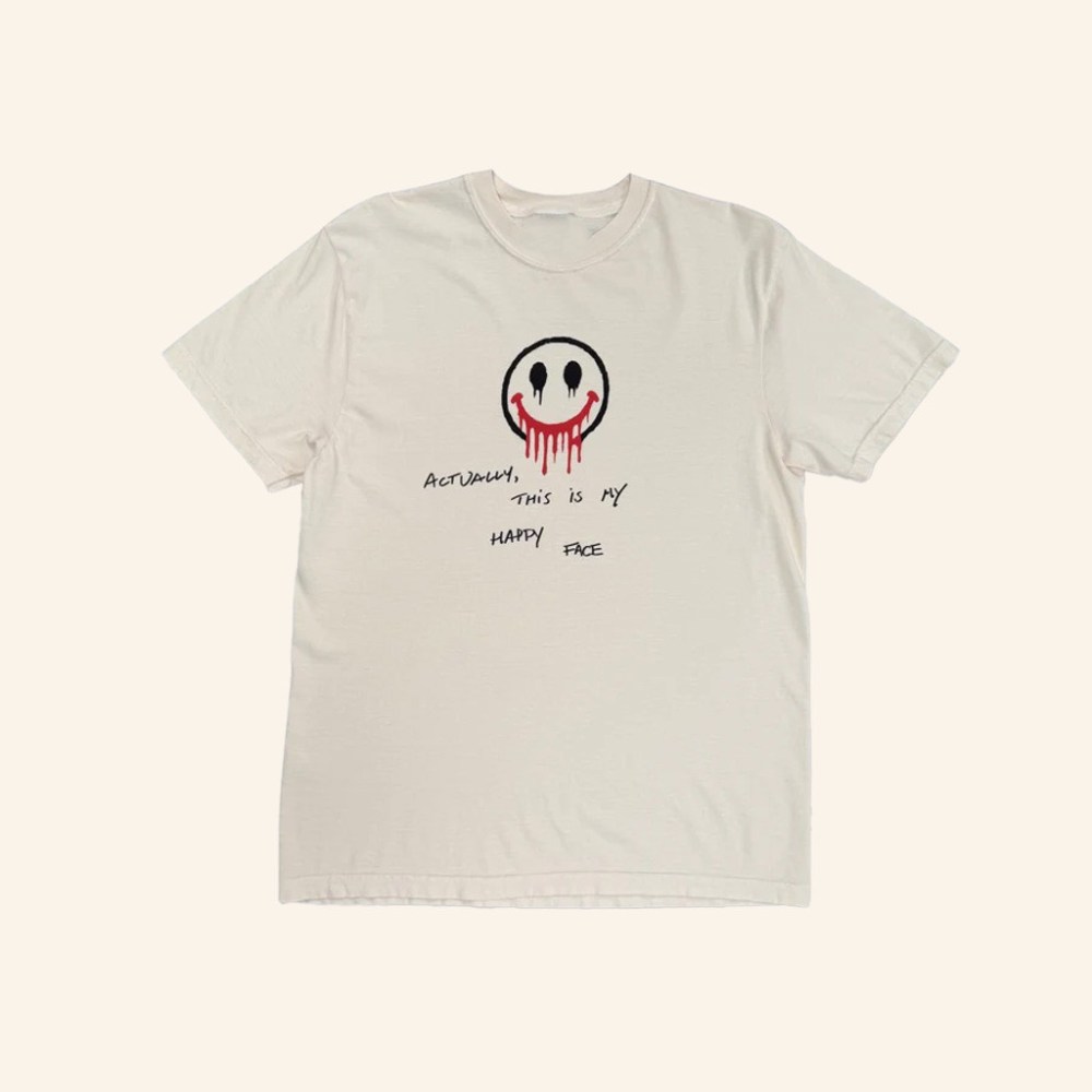 Blank Clo Merch Paul Wesley Happy Face T-Shirt Christmas Gifts For Besties