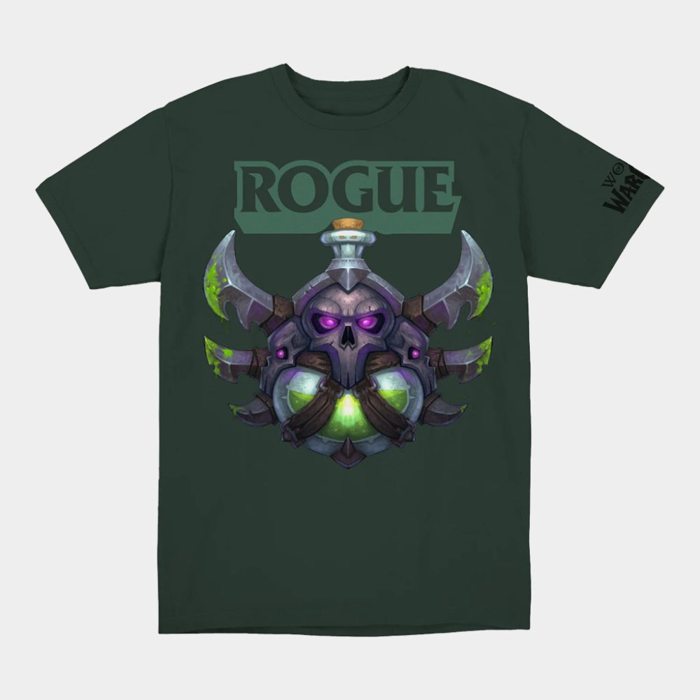 Blizzard Gear Merch World Of Warcraft Rogue Crest Green T-Shirt Gifts For Brother