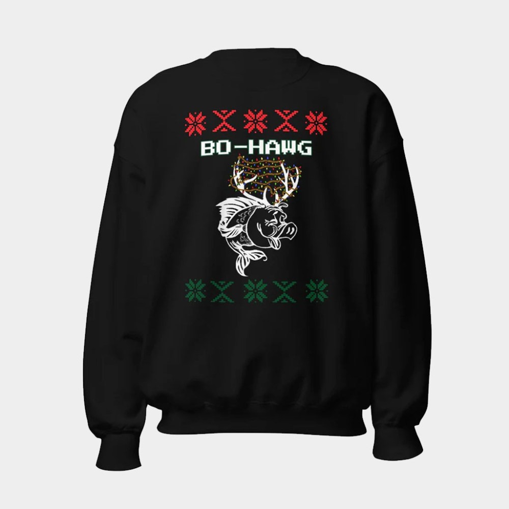 Bo-Hawg Merch Holiday Hawg Crewneck Sweatshirt Best Gifts For Friends