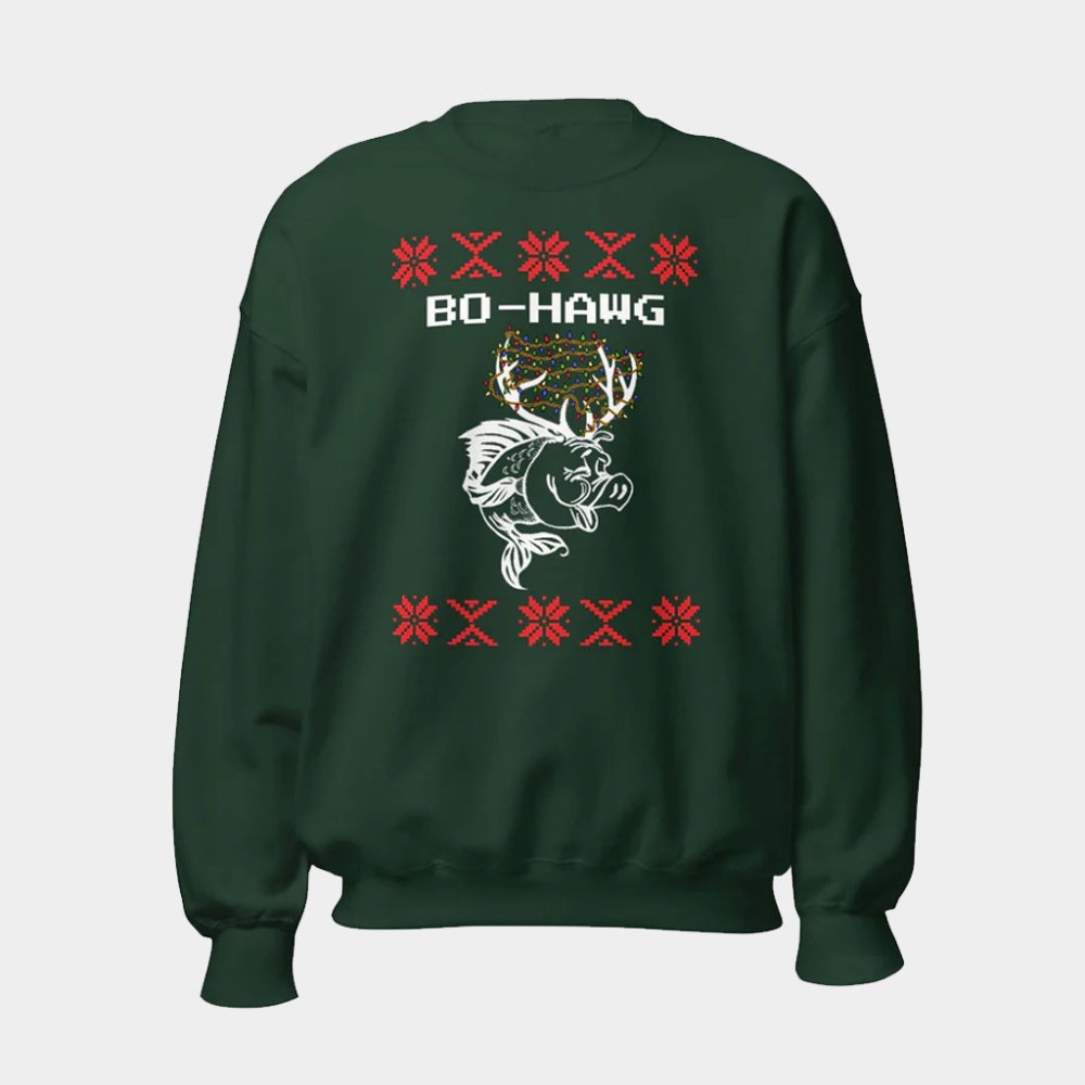 Bo-Hawg Merch Holiday Hawg Crewneck Sweatshirt Gift Ideas For Sister