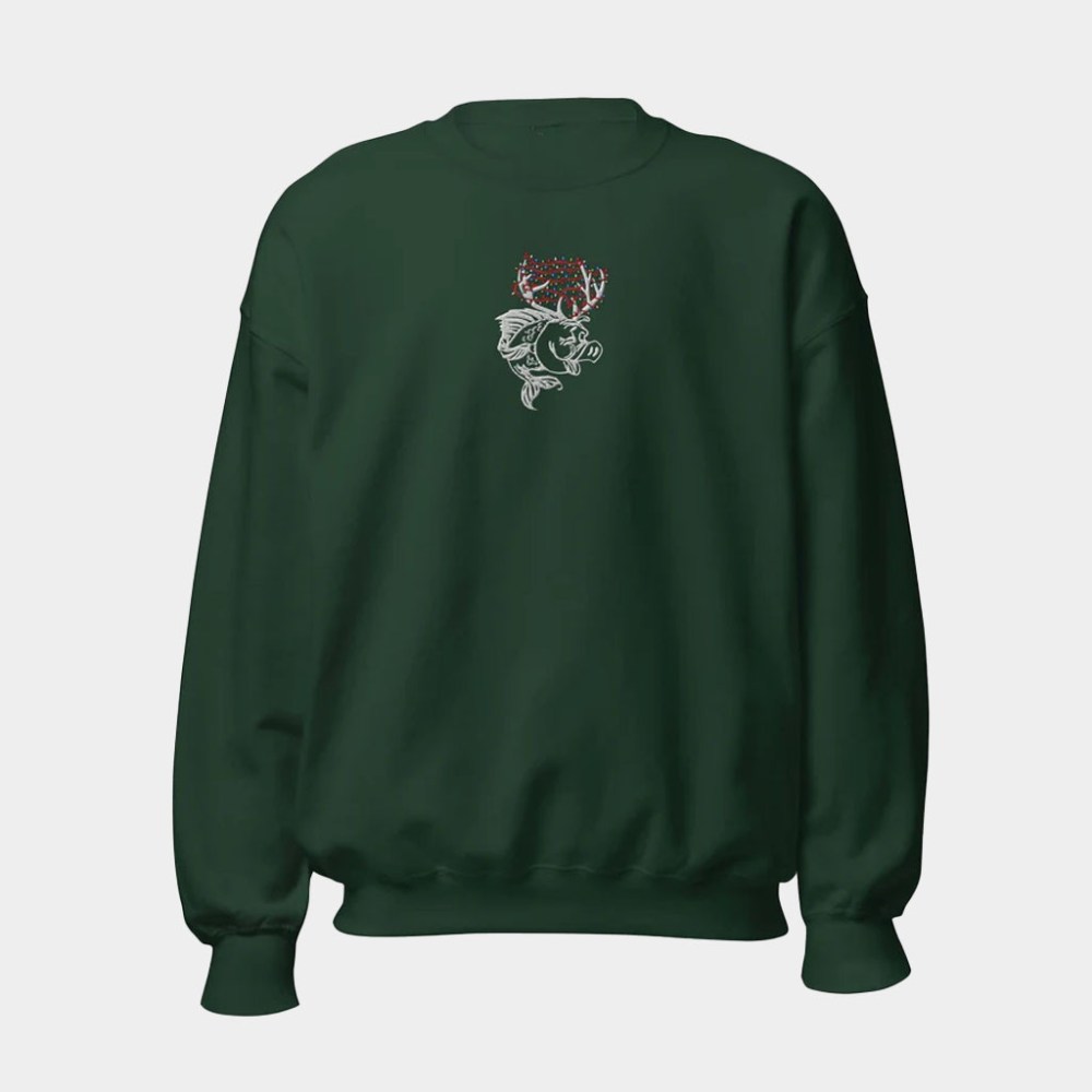 Bo-Hawg Merch Holiday Hawg Embroidered Sweatshirt Gift Ideas For Boyfriend