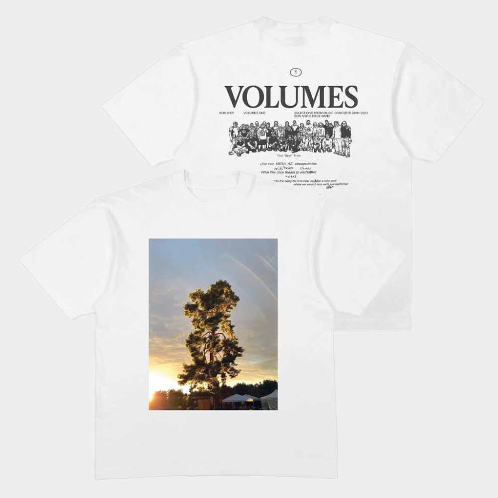 Bon Iver Merch Volumes Tree T-Shirt Cool Gifts For Music Lovers