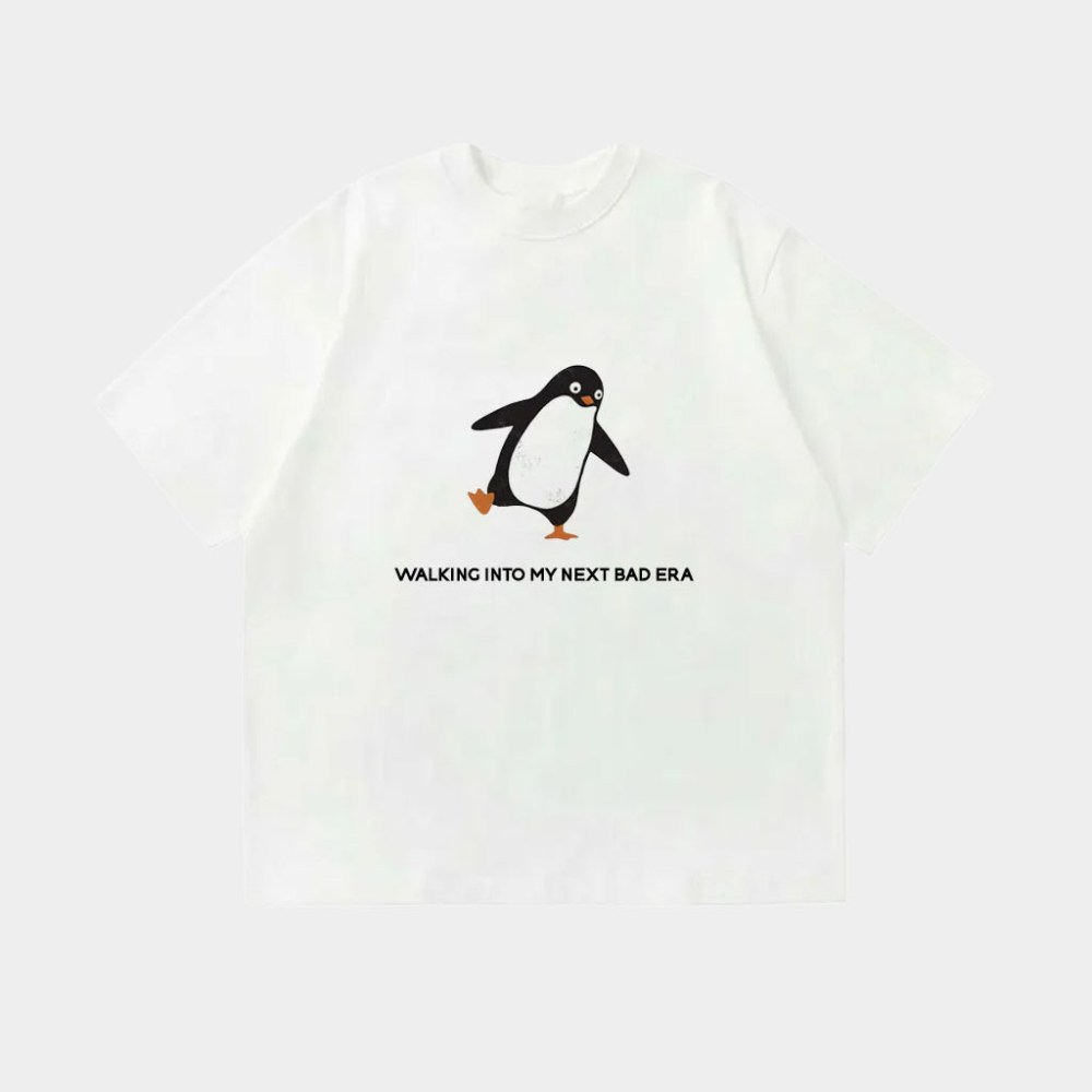 Bonkers Corner Merch Unbothered Penguin T-Shirt Walking Into My Next Bad Era Shirt Her Gifts