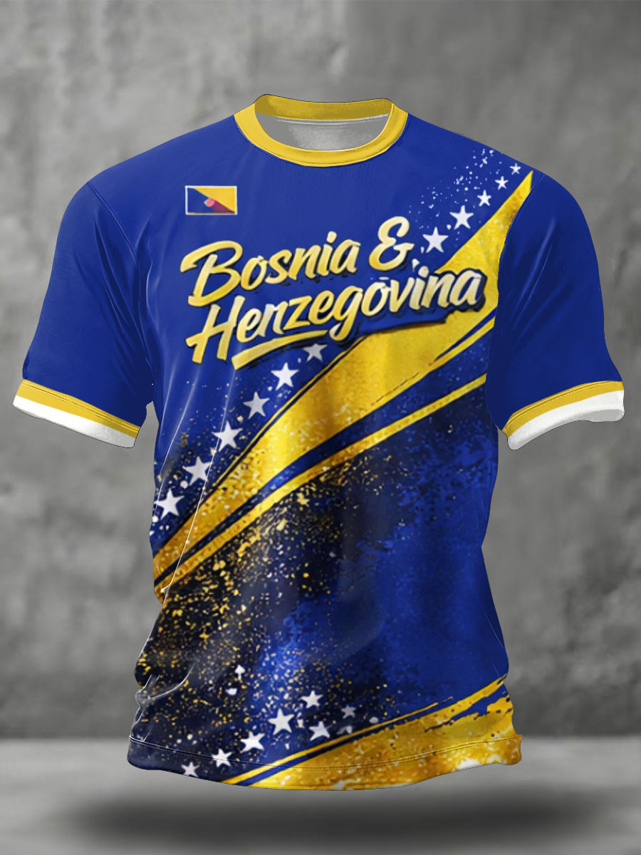Bosnia And Herzegovina T-Shirt Bosnia Flag FIFA World Cup 2026 Apparel Gift For Fans