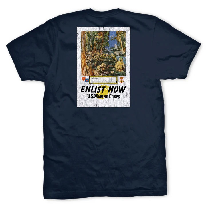 Bougainville Recruiting Poster T Shirt Marine Corps History Apparel Gift For Veterans
