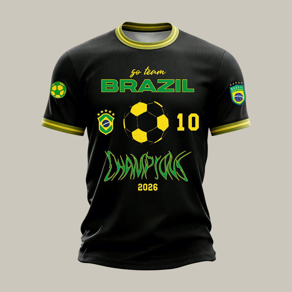 Brazil 2026 FIFA World Cup T-Shirt Soccer Fan Merch Cool Present For Huge Fans