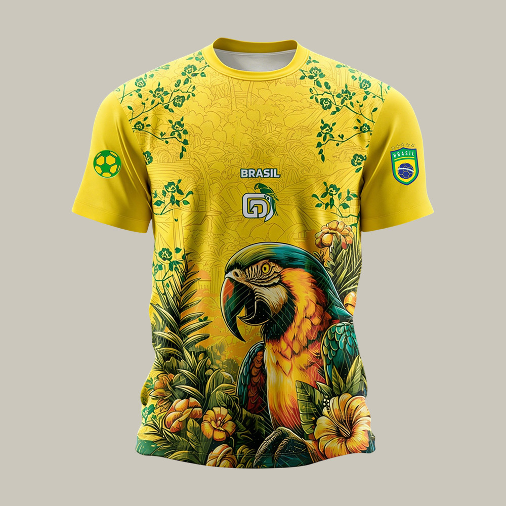 Brazil World Cup 2026 Macaw T-Shirt FIFA World Cup 2026 Clothes Soccer Fan Gift For Husband