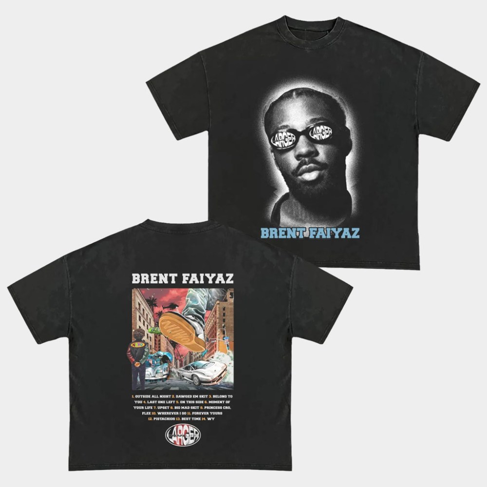 Brent Faiyaz Merch Brent Faiyaz Tribute Vintage Wash T-Shirt Music Lover Gifts For Him