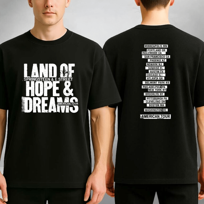 Bruce Springsteen & The E Street Band 2026 Land Of Hope & Dreams American Tour T-Shirt