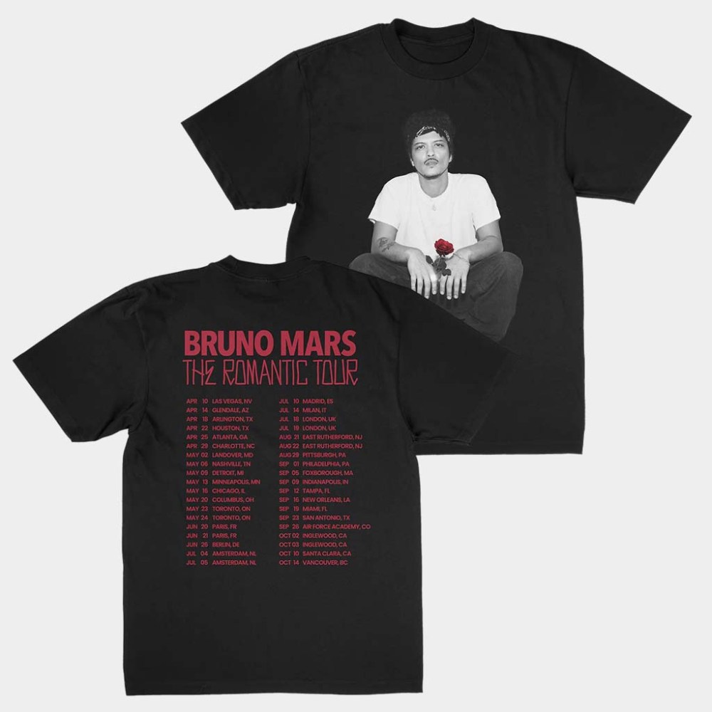 Bruno Mars Merch The Romantic Rose Shirt Music Lover Gifts For Him
