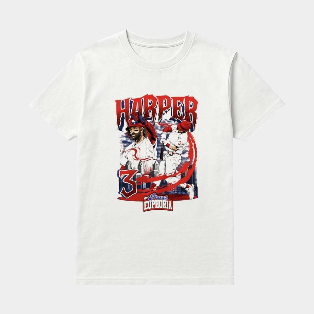 Bryce Harper Philadelphia Baseball Player Swing City Skyline Shirt Bryce Harper Merch Fan Gifts
