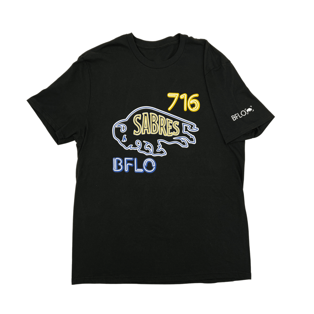 Buffalo Sabres x BFLO Neon Glow Shirt Buffalo Sabres Apparel Unique Gifts For Hockey Lovers