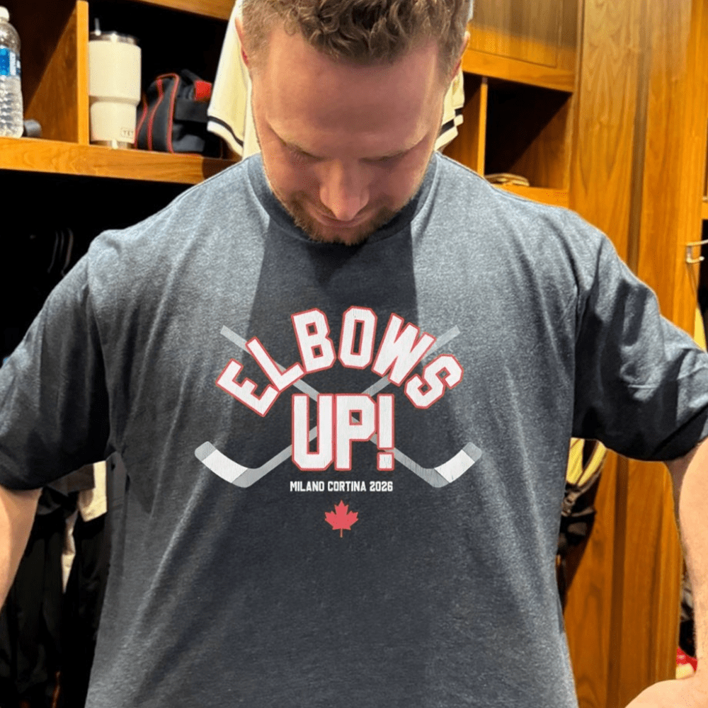 Canada Elbows Up Hockey Milano Cortina 2026 T-Shirt Great Gifts For Hockey Fans
