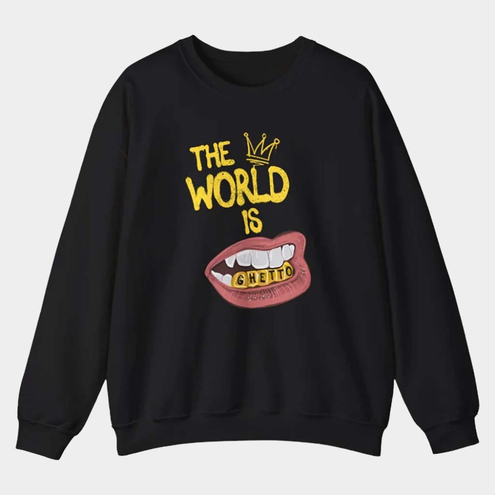 Candace Owens Merch The World Is Ghetto Crewneck Candace Owens Sweatshirt Birthday Gift For Her