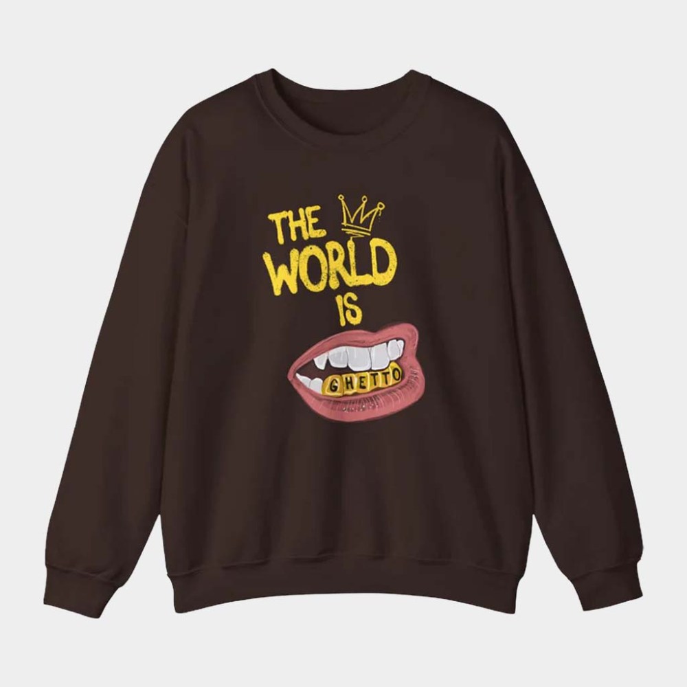 Candace Owens Merch The World Is Ghetto Crewneck Candace Owens Sweatshirt Gift For Wife