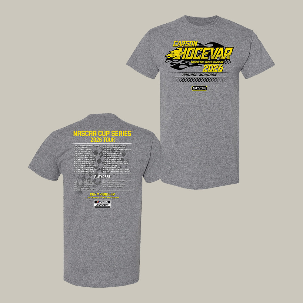 Carson Hocevar Schedule T-Shirt 2026 NASCAR Cup Series Merch Best Gift For Fans