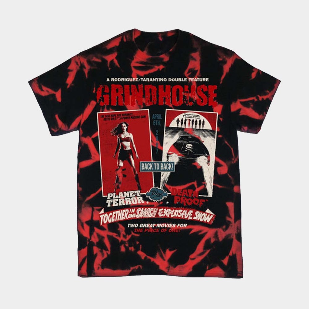 Cavitycolors Merch Grindhouse Retro Horror Tie Dye T-Shirt Good Gifts For Boyfriend