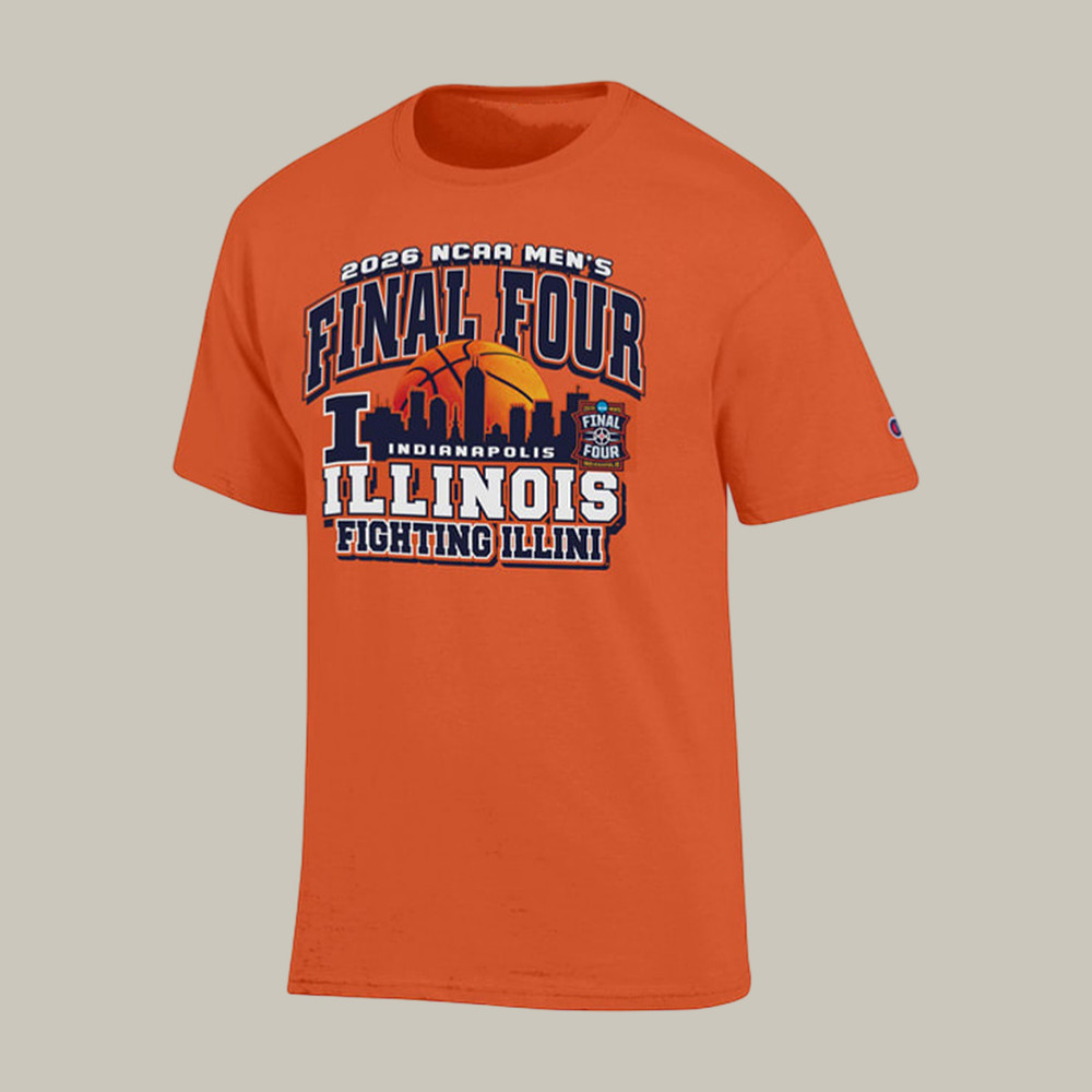 Champion Illinois Fighting Illini NCAA Final Four Bound T-Shirt Basketball Clothing Present For Him