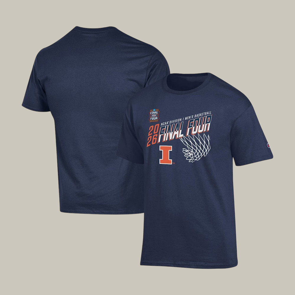 Champion Navy Illinois Fighting Illini NCAA Men's Basketball T-Shirt March Madness Bracket Shirt