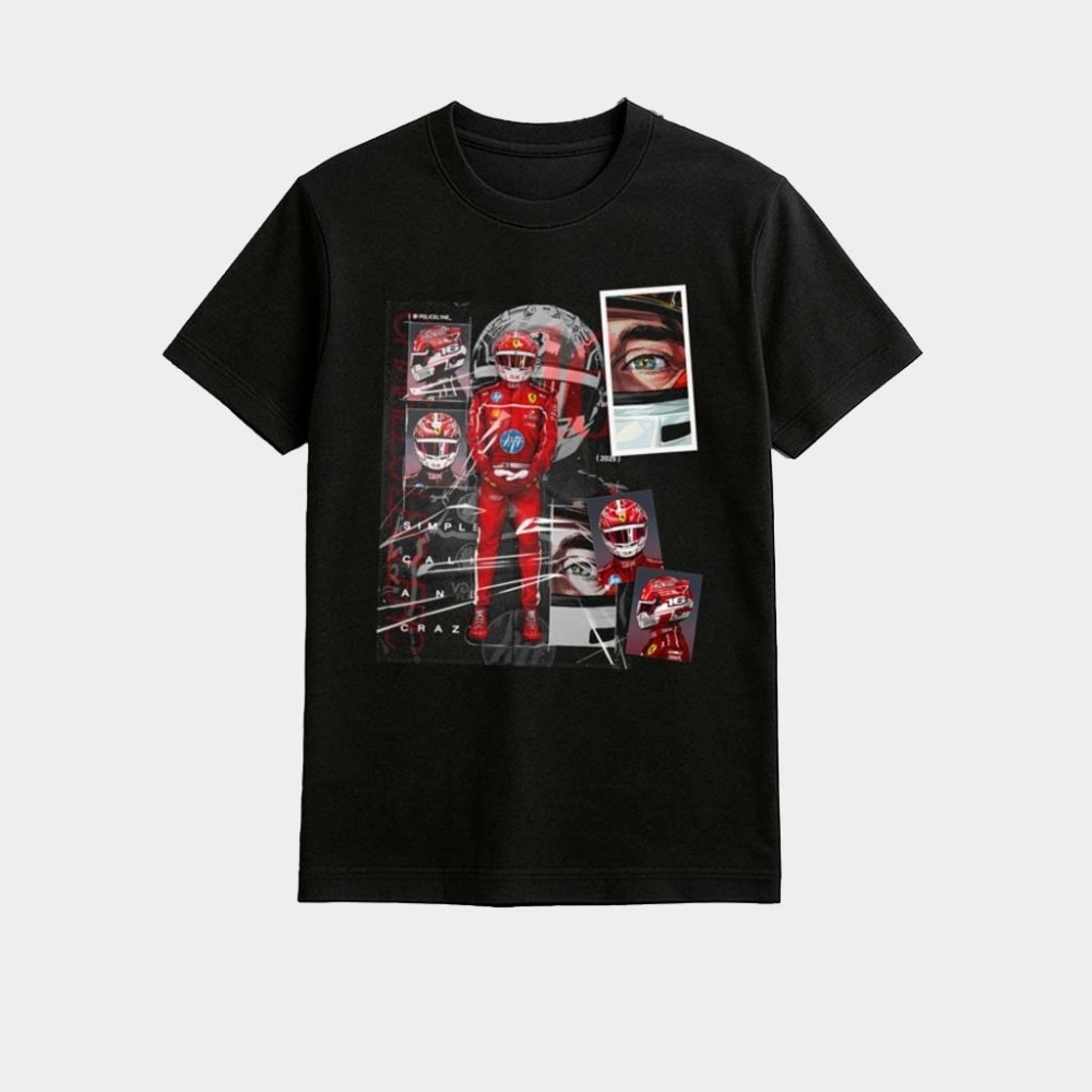 Charles Leclerc Ferrari 2026 F1 Racing Shirt Driver 16 Rosso Corsa Graphic T-Shirt Gift For Fans