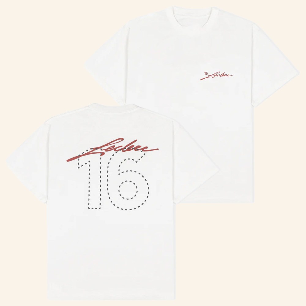 Charles Leclerc Merch 16 Leclerc Signature T-Shirt CL16 Merch Best Gifts For Husband