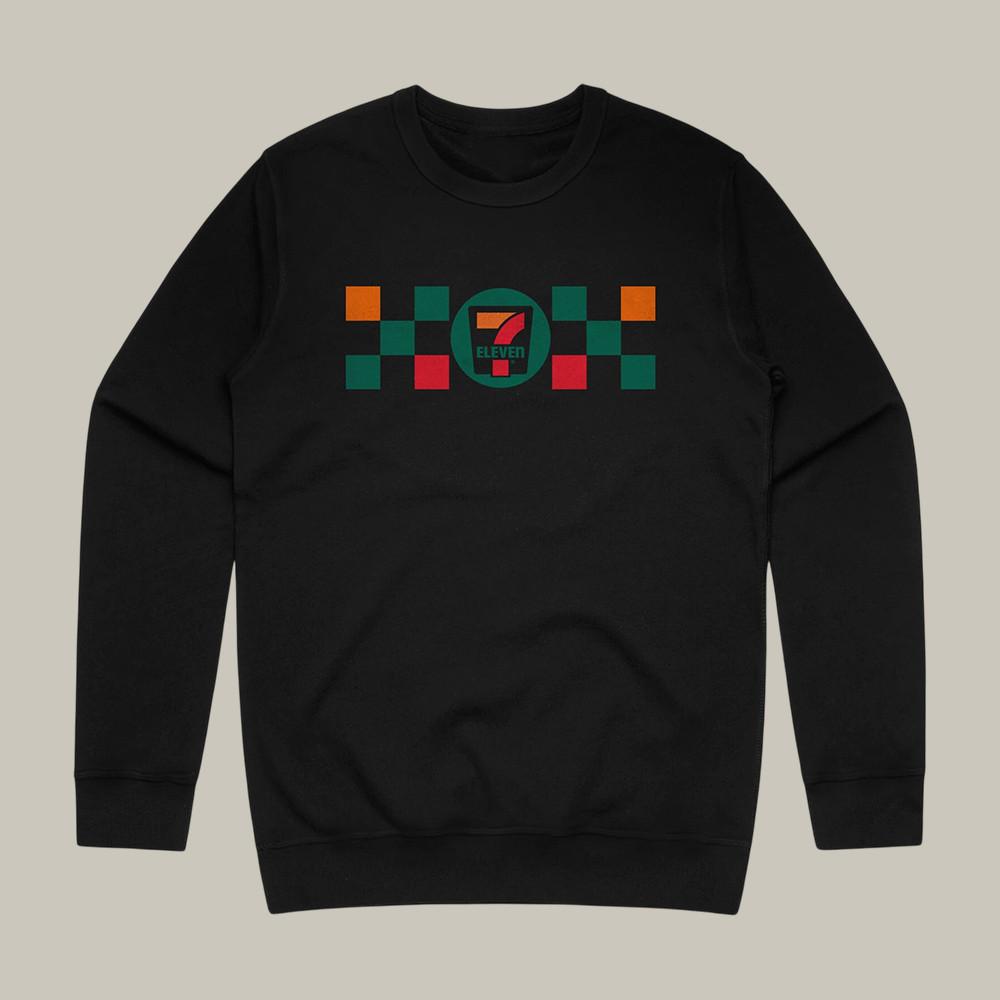 Checkers Graphic 7 Eleven Sweatshirt Streetwear Apparel 7 Eleven Gift For Father's Day