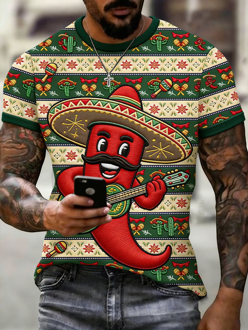 Chili Mariachi Cinco De Mayo 2026 T-Shirt Mexican Pride Shirt Cinco De Mayo 2026 Gift