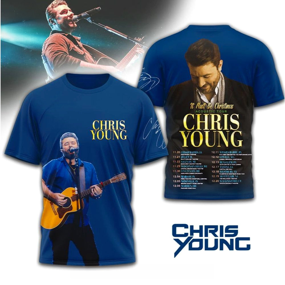 Chris Young Acoustic Tour T-Shirt Chris Young Merch Music Related Gifts For Guys