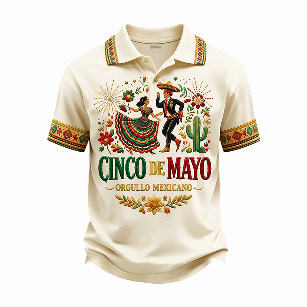 Cinco De Mayo Orgulo Mexicano Polo Shirt Festival Clothing Mexican Birthday Presents