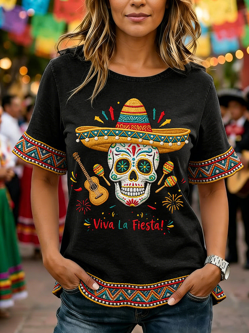 Cinco De Mayo Viva La Fiesta T-Shirt Mexican Heritage Shirt Mother's Day Gift For Patriots