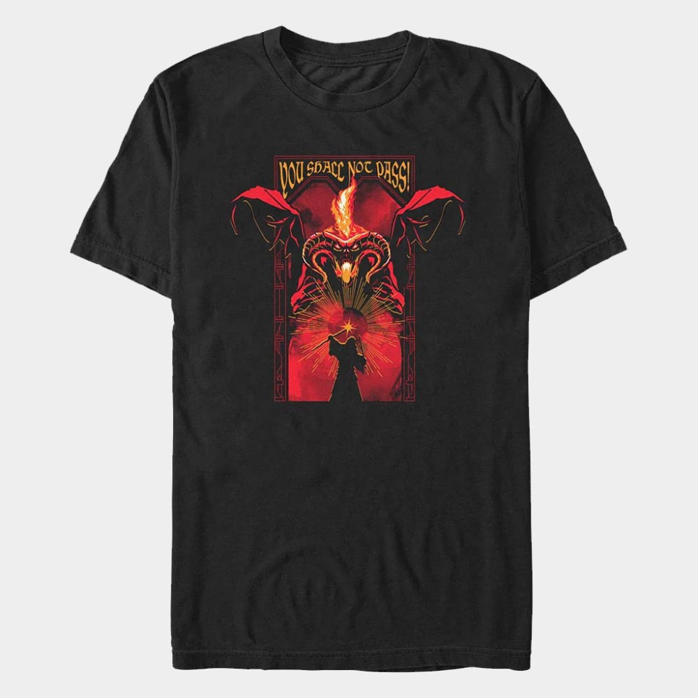 Cinemark Merch The Lord Of The Rings Balrog T-Shirt You Shall Not Pass Shirt Fan Gifts