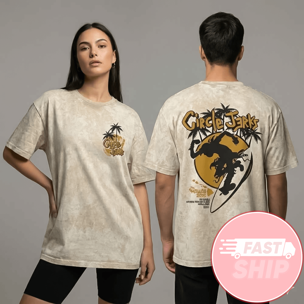 Circle Jerks The Republik Honolulu Concert February 21 2026 Washed T-Shirt Circle Jerks Merch