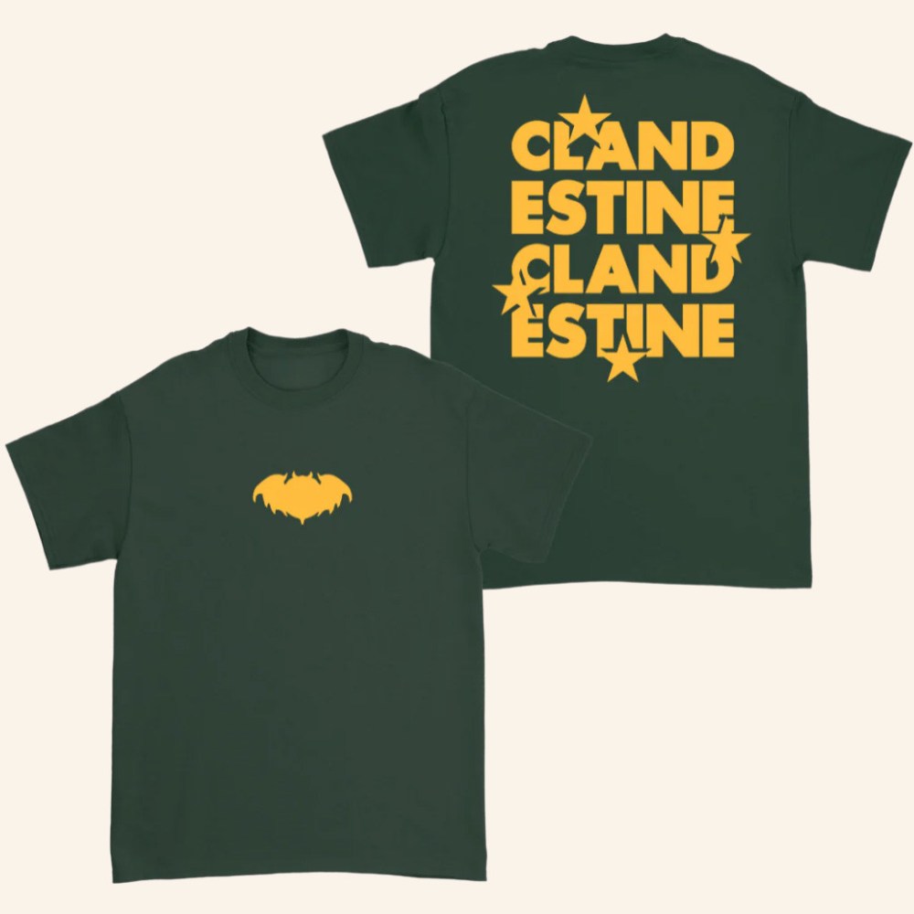 Clandestine Industries Merch Stacked Star Logo T-Shirt Christmas Present For Husband