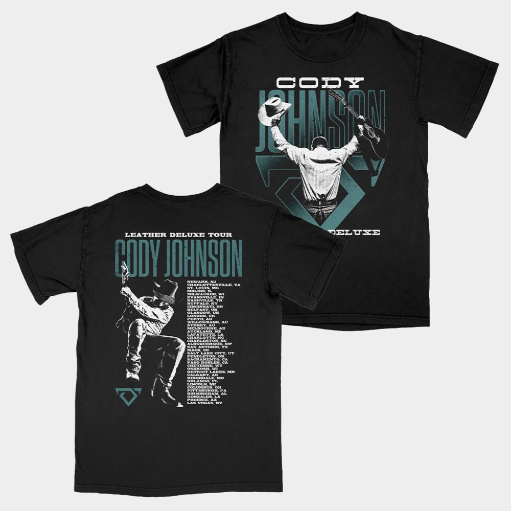 Cody Johnson Merch Leather Deluxe Photo Tour T-Shirt Cody Johnson Shirt Gifts For Music Lovers