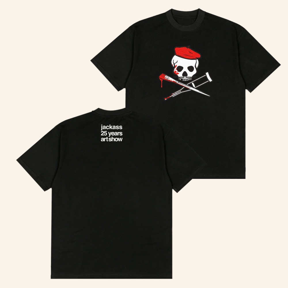 Complex Merch Jackass 25 Years Art Show T-Shirt Black Xmas Gifts For Dad