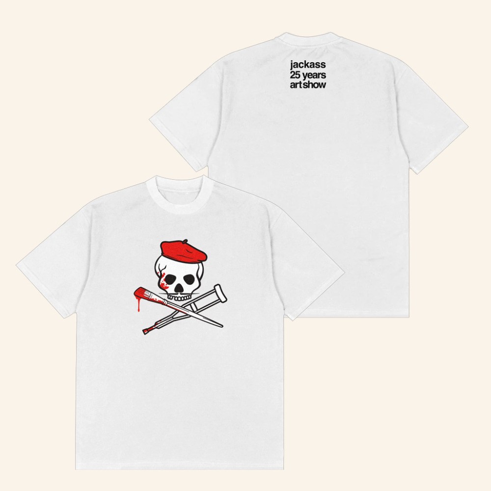 Complex Merch Jackass 25 Years Art Show T-Shirt White Xmas Gifts For Him