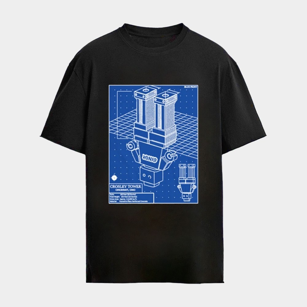 Crosley Tower Blueprint 2026 Shirt Black Unique Birthday Gift For Husband