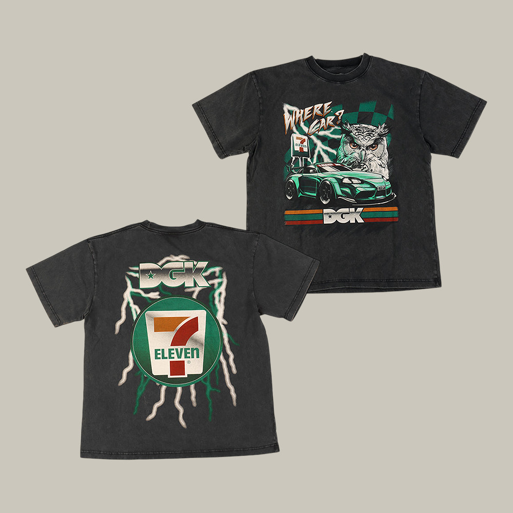 DGK x 7 Eleven Where Car T-Shirt 7 Eleven Birthday Shirt Cool Present For Streetwear