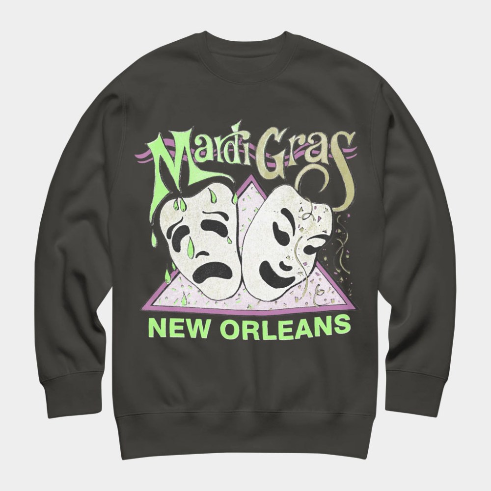 DNO Merch Vintage Mardi Gras New Orleans Sweatshirt Birthday Present For Him
