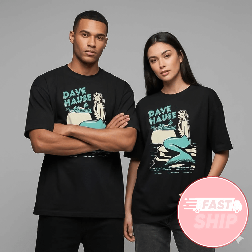 Dave Hause And The Mermaid Cellmates Tour 2026 Mermaid T-Shirt Gifts For Music Lovers