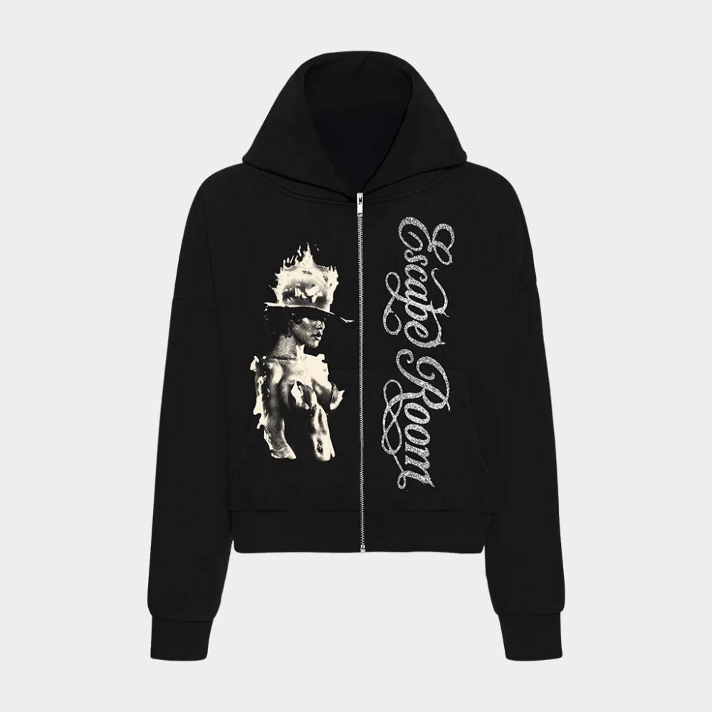Def Jam Merch Tey's Note Zip Hoodie Escape Room Black Hoodie Gifts For Sister