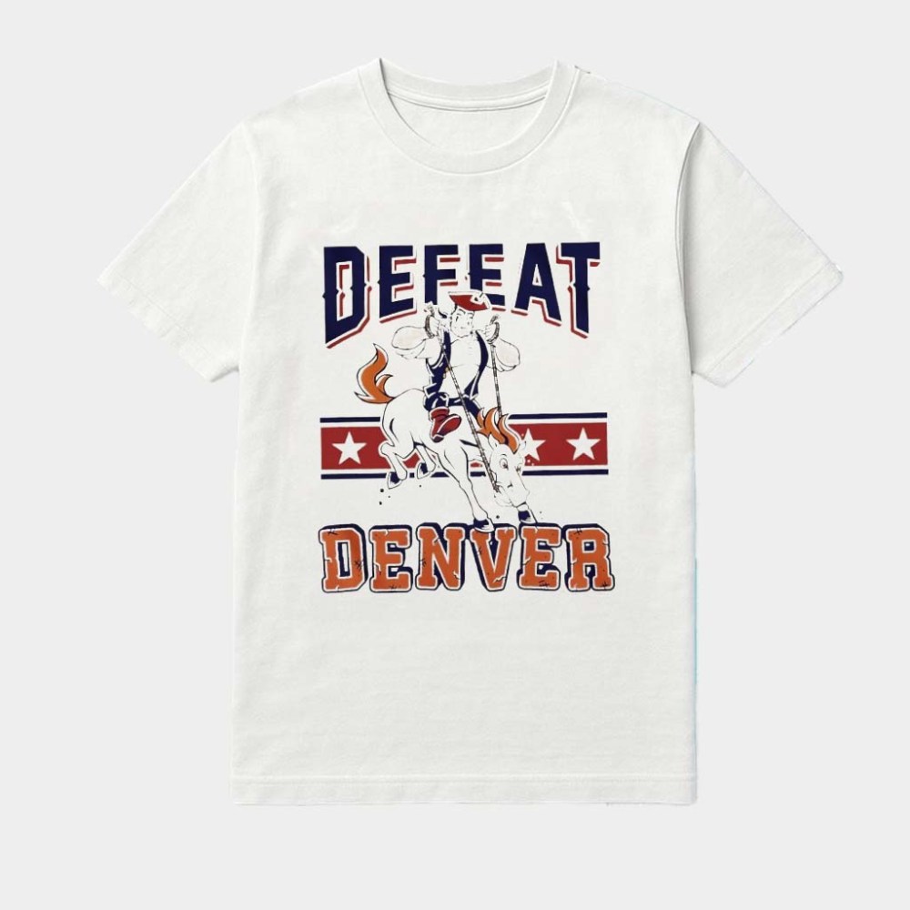 Defeat Denver New England Matchup Shirt Game Day Football Apparel Gifts For Fans