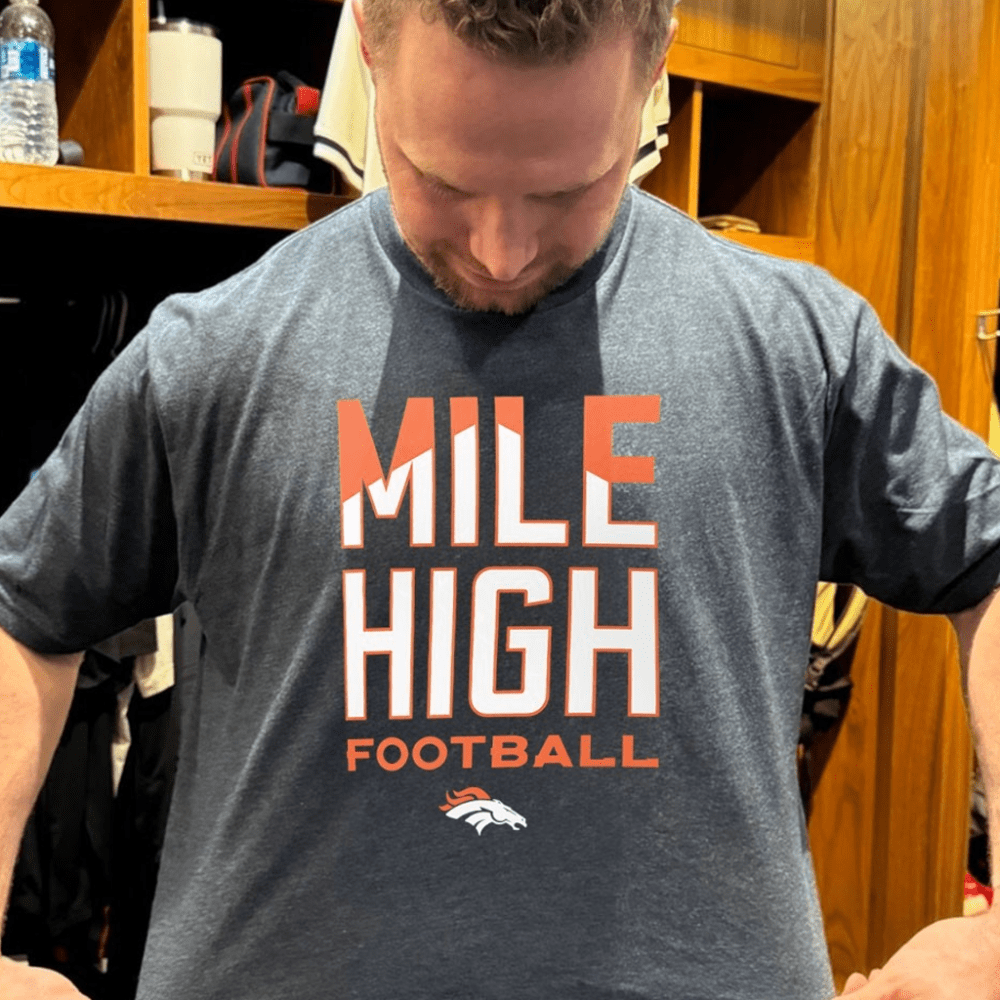 Denver Broncos Mile High Football T-Shirt Denver Broncos Merch Football Fan Gift Ideas