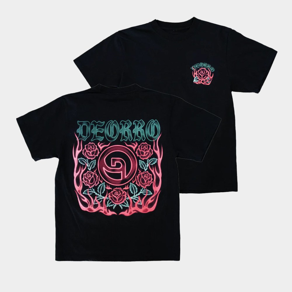Deorro Merch Airbrush Rosas Neon T-Shirt Deorro Shirt Gifts For DJ Fans