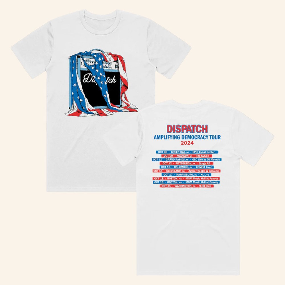 Dispatch Merch Dispatch Amplifying Democracy Tour T-Shirt Christmas Gifts For Him