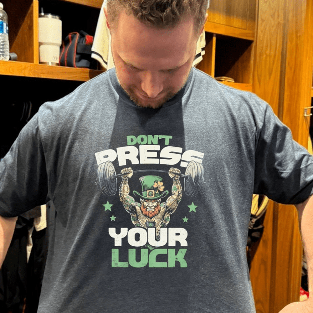 Don't Press Your Luck Leprechaun St. Patrick's Day 2026 T-Shirt Gift Ideas For Him